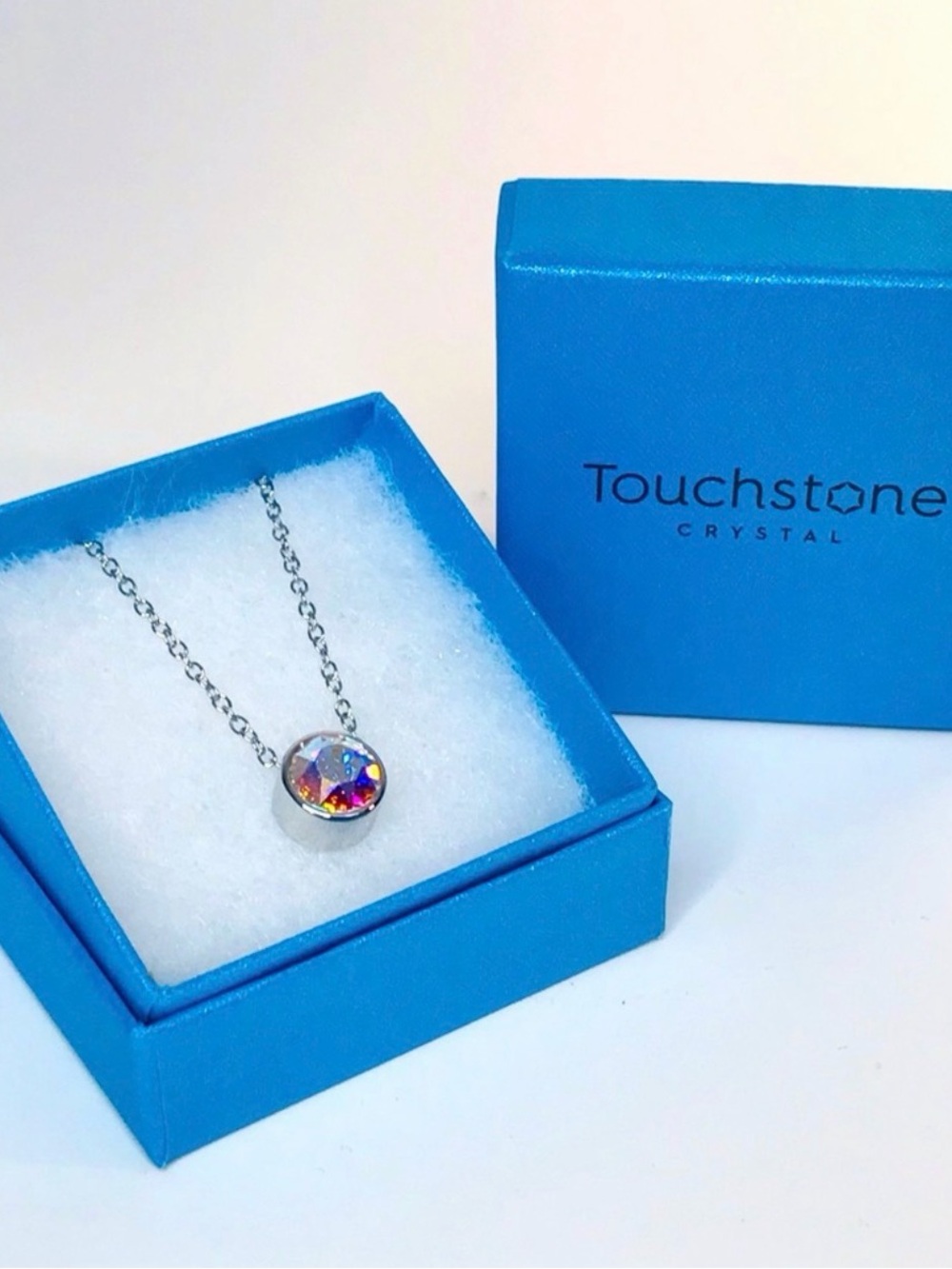 Touchstone Crystal Ice Necklace & Stud Set - Crystal AB- NIB - Picture 2 of 5